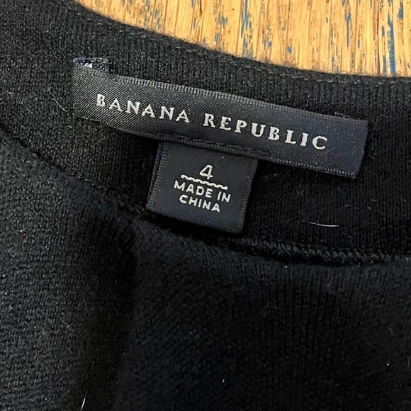 BANANA REPUBLIC little dress 55% black wool size 4 - Picture 2 of 9